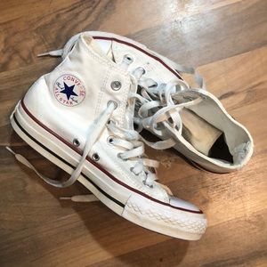White converse high tops